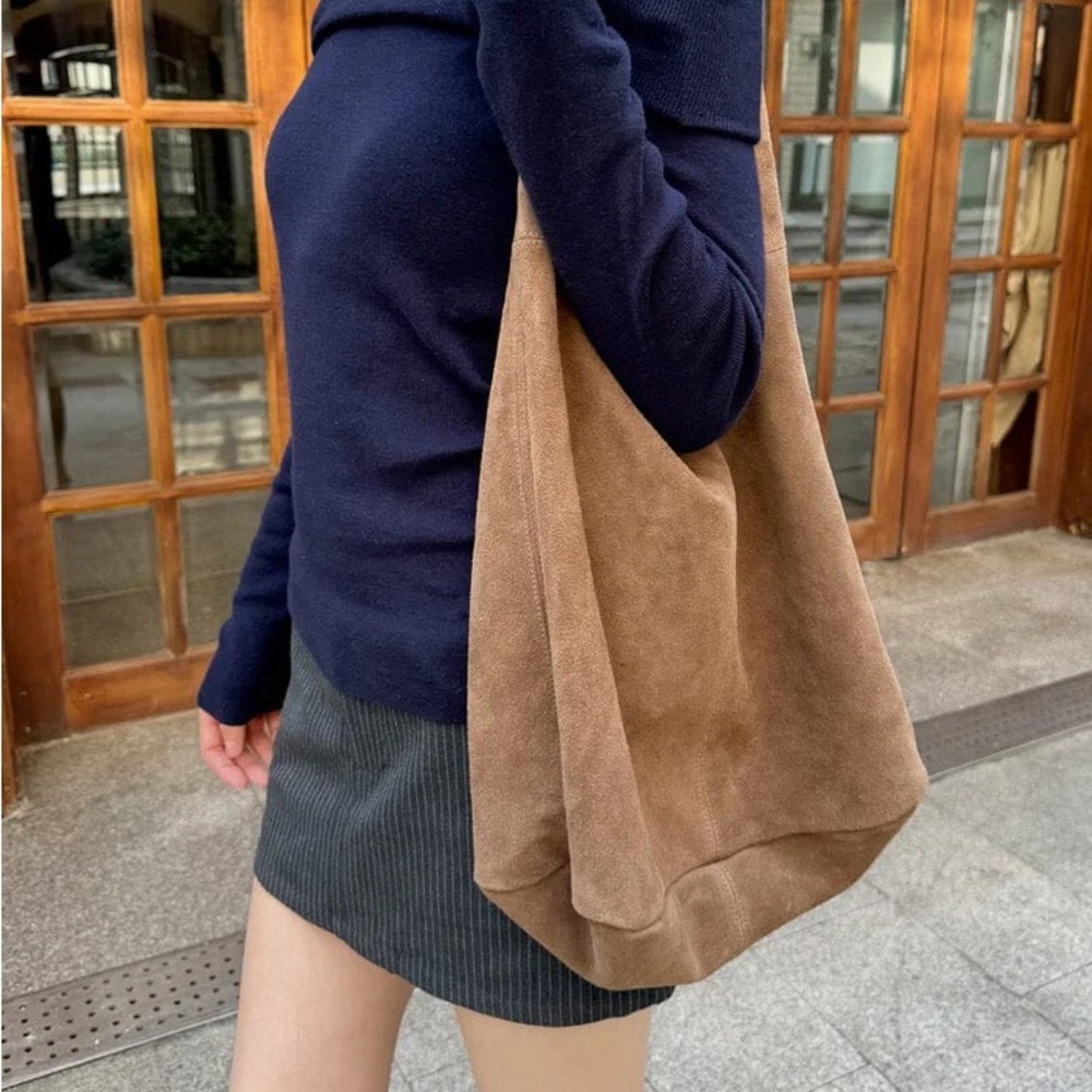 Brandy Melville Brown Suede Tote Bag